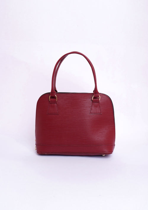The Cindy burgundy structured handbag