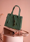 The Nola green structured tote bag